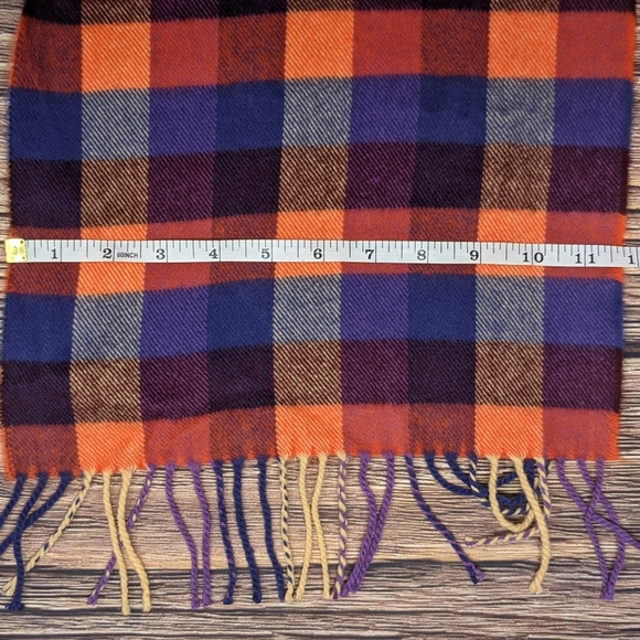 D&Y SOFTER THAN CASHMERE Plaid Colorblock Scarf - Picture 3 of 3